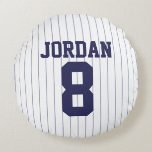 Baseball Jersey mit Individuelle Name und Nummer Rundes Kissen
