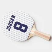 Baseball Jersey mit Individuelle Name und Nummer Tischtennis Schläger (Seitenansicht)