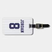 Baseball Jersey mit Zahlen Gepäckanhänger (Vorderseite horizontal)