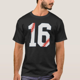 Baseball Jersey Number 16 T-Shirt