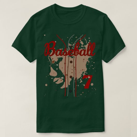 Baseball Jersey Number 7 Kids Baseball Uniform Dir T-Shirt (Design vorne)