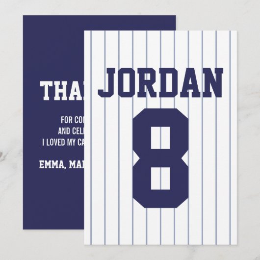 Baseball Jersey - Sport Theme Party Danke (Vorne/Hinten)