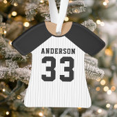 Baseball Jersey Sportteam Uniform Black Ornament