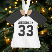 Baseball Jersey Sportteam Uniform Black Ornament