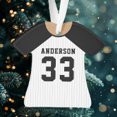 Baseball Jersey Sportteam Uniform Black Ornament