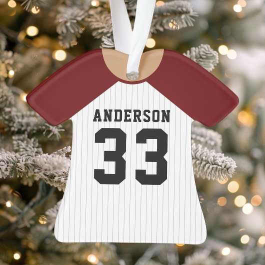 Baseball Jersey Sportteam Uniform Maroon Ornament