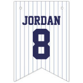 Baseball Jersey - Sportthema Geburtstagsparty Wimpelkette (Dritte Fahne)