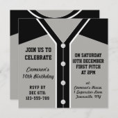 Baseball Jersey Themed Party lädt Template ein Einladung (Vorne/Hinten)