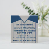 Baseball Jersey Themed Party lädt Template ein Einladung (Stehend Vorderseite)