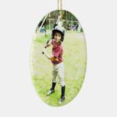 Baseball-Junge Keramik Ornament (Rechts)