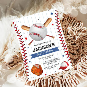 Baseball-Jungen-Geburtstags-Einladung Einladung