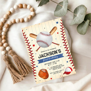 Baseball-Jungen-Geburtstags-Einladung Einladung