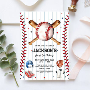 Baseball-Jungen-Geburtstagsfeier-Einladung Einladung