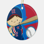 Baseball-Jungen-Verzierung Keramikornament (Links)