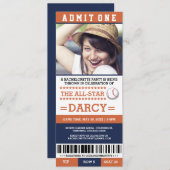 Baseball Junggeselinnen-Abschied Invites Einladung (Vorne/Hinten)