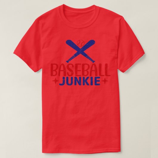 Baseball-Junkie T-Shirt (Design vorne)