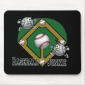 Baseball Junkie Whimsical Mousepad (Vorne)