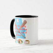 Baseball, Kaffee und Donuts in Alabama  Tasse (Vorderseite Links)