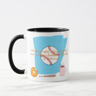 Baseball, Kaffee und Donuts in Arkansas  Tasse
