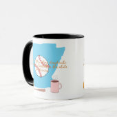 Baseball, Kaffee und Donuts in Arkansas  Tasse (Vorderseite Links)