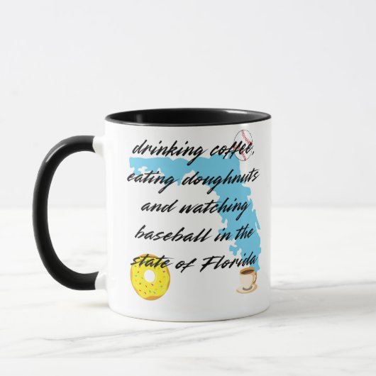 Baseball, Kaffee und Donuts in Florida Tasse (Links)
