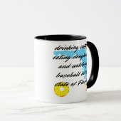 Baseball, Kaffee und Donuts in Florida Tasse (VorderseiteRechts)
