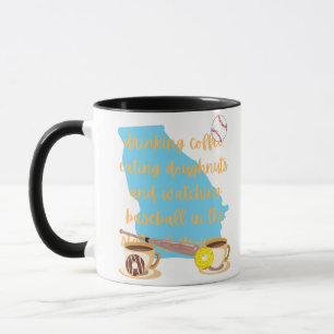 Baseball, Kaffee und Donuts in Georgia Tasse