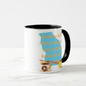 Baseball, Kaffee und Donuts in Georgia Tasse (VorderseiteRechts)
