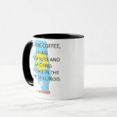 Baseball, Kaffee und Donuts in Illinois Tasse (Vorderseite Links)