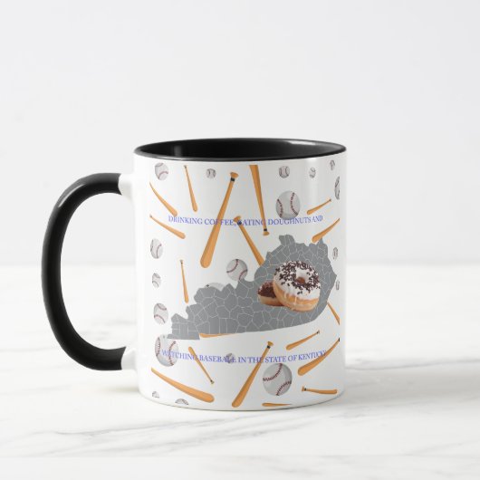 Baseball, Kaffee und Donuts in Kentucky Tasse (Links)
