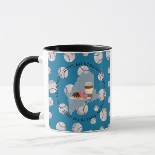 Baseball, Kaffee und Donuts in Maine Tasse (Links)