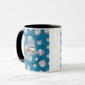 Baseball, Kaffee und Donuts in Maine Tasse (Vorderseite Links)
