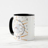 Baseball, Kaffee und Donuts in Massachusetts Tasse (Vorderseite Links)