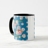 Baseball, Kaffee und Donuts in Michigan Tasse (Vorderseite Links)