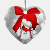 Baseball Kardinal Weihnachtsmannmütze Ornament (Vorne)