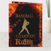 Baseball Karte (Rückseite)