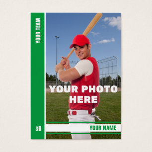 Baseball-Karte für grünen Streifen - Benutzerdefin