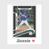 Baseball Keepsakes belebt grünes Schwarzes Custom Aufkleber (Blatt)