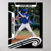 Baseball-Keepsakes in lebendiger, silberner, benut Poster (Vorne)