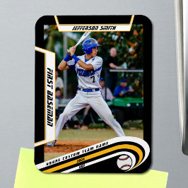 Baseball Keepsakes Lebhaft Gelbe schwarze Angewohn Magnet