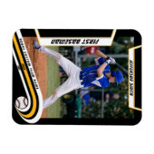 Baseball Keepsakes Lebhaft Gelbe schwarze Angewohn Magnet (Horizontal)