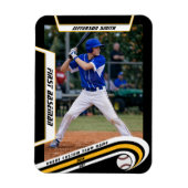Baseball Keepsakes Lebhaft Gelbe schwarze Angewohn Magnet (Vertikal)