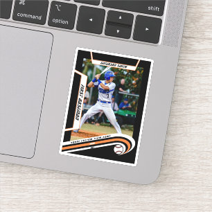 Baseball Keepsakes Lebhaft Orange Black Custom Aufkleber