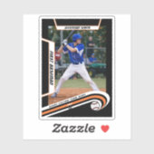 Baseball Keepsakes Lebhaft Orange Black Custom Aufkleber (Blatt)