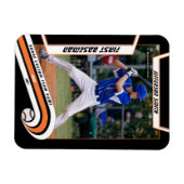 Baseball Keepsakes Lebhaft Orange Black Custom Magnet (Horizontal)