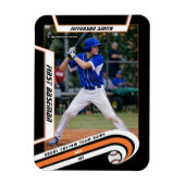 Baseball Keepsakes Lebhaft Orange Black Custom Magnet (Vertikal)