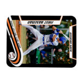 Baseball Keepsakes Lebhaft Orange Black Custom Magnet (Horizontal)