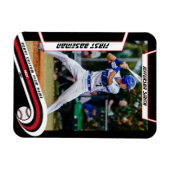 Baseball Keepsakes Lebhaft rotes schwarzes Angewoh Magnet (Horizontal)