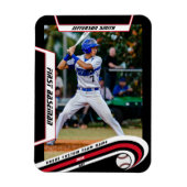 Baseball Keepsakes Lebhaft rotes schwarzes Angewoh Magnet (Vertikal)