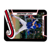 Baseball Keepsakes Lebhaft rotes schwarzes Angewoh Magnet (Horizontal)